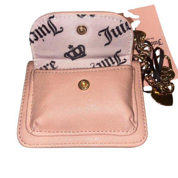 🎁 NWT Juicy Couture Pink Card Holder with Gold Accents - Picture 4 of 6